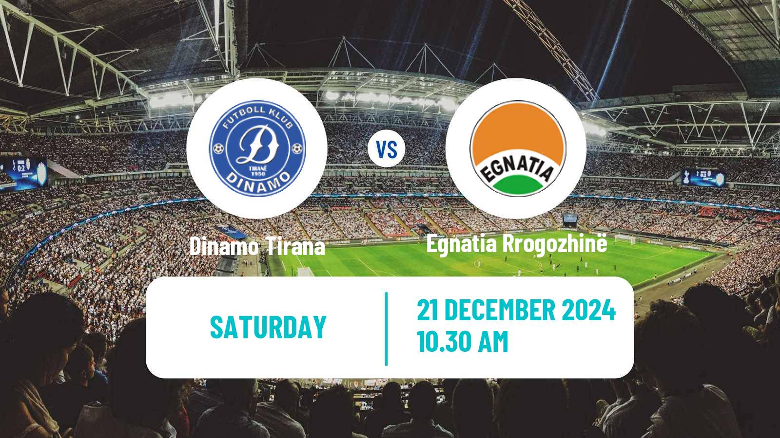 Soccer Albanian Super League Dinamo Tirana - Egnatia Rrogozhinë