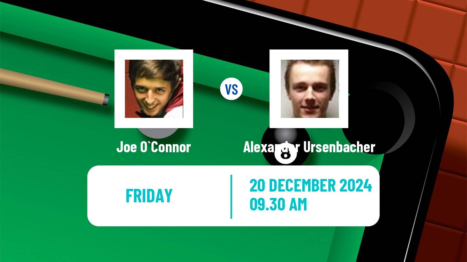 Snooker World Open Joe O`Connor - Alexander Ursenbacher