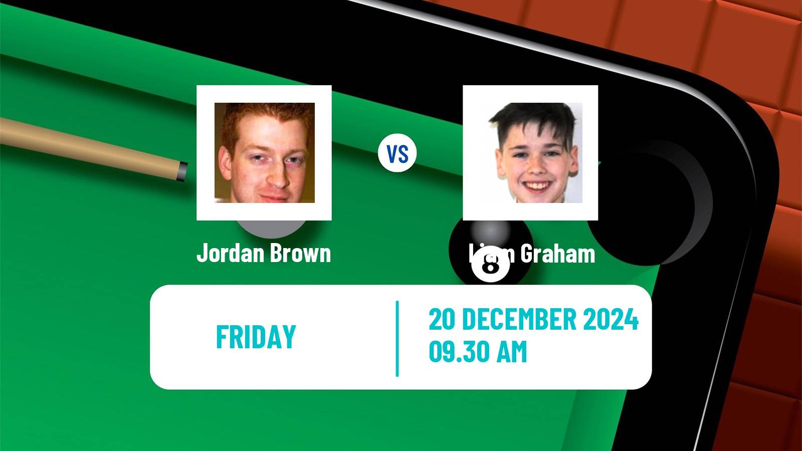 Snooker World Open Jordan Brown - Liam Graham