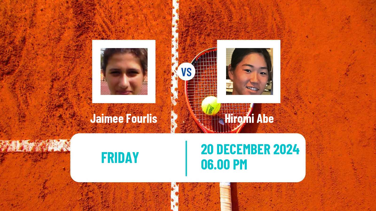 Tennis ITF W35 Tauranga Women Jaimee Fourlis - Hiromi Abe