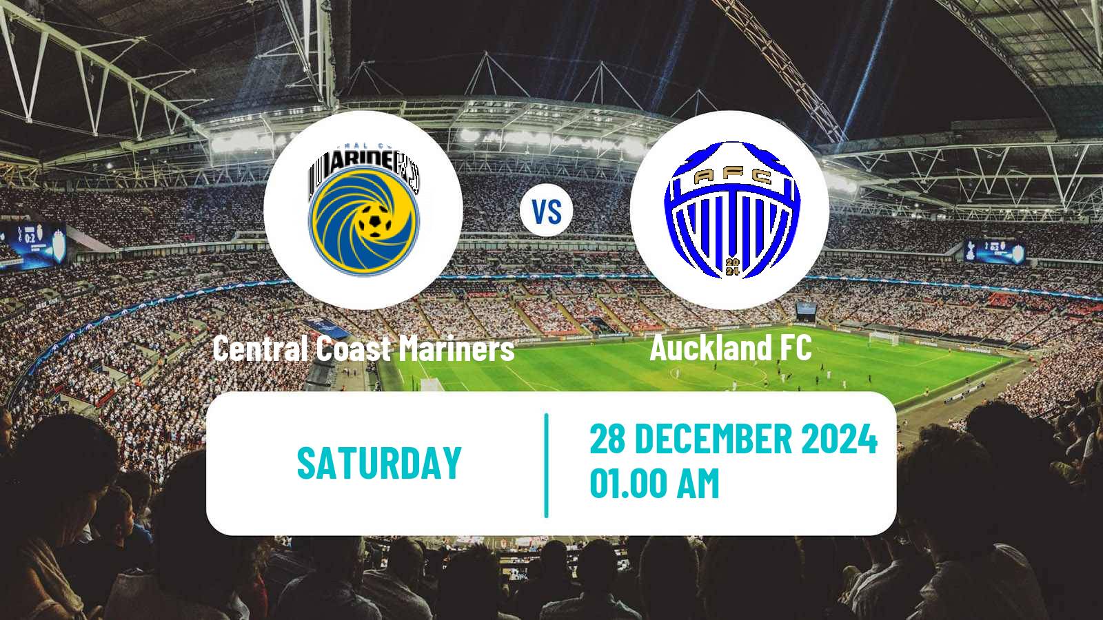 Soccer Australian A-League Central Coast Mariners - Auckland FC