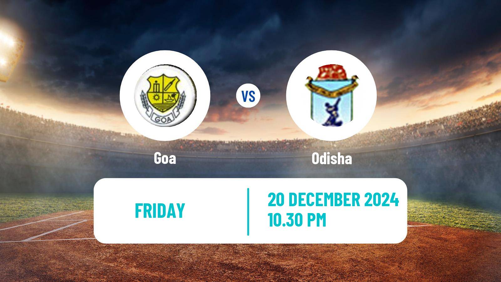 Cricket Vijay Hazare Trophy Goa - Odisha