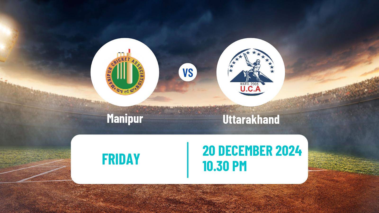 Cricket Vijay Hazare Trophy Manipur - Uttarakhand