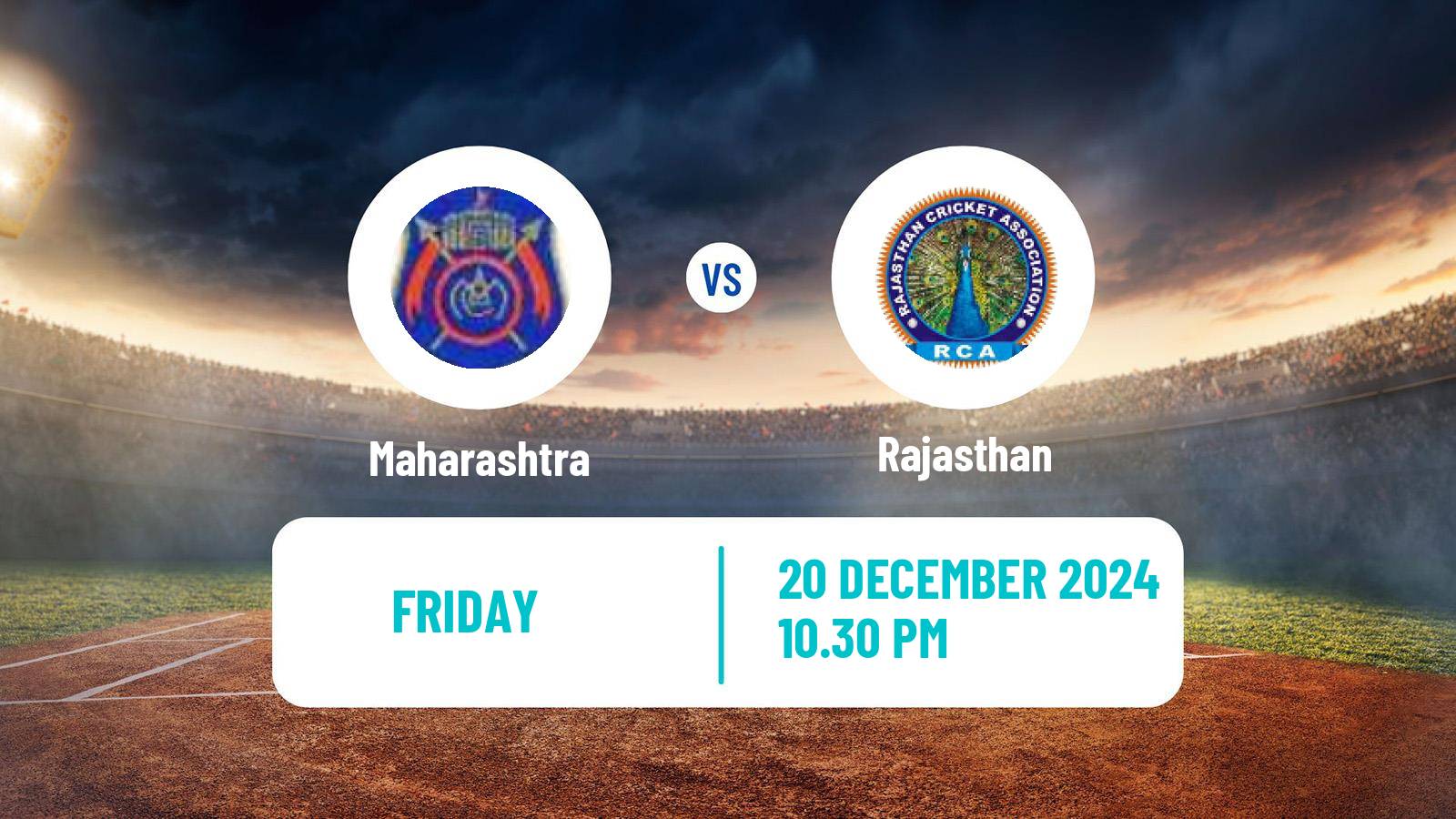 Cricket Vijay Hazare Trophy Maharashtra - Rajasthan