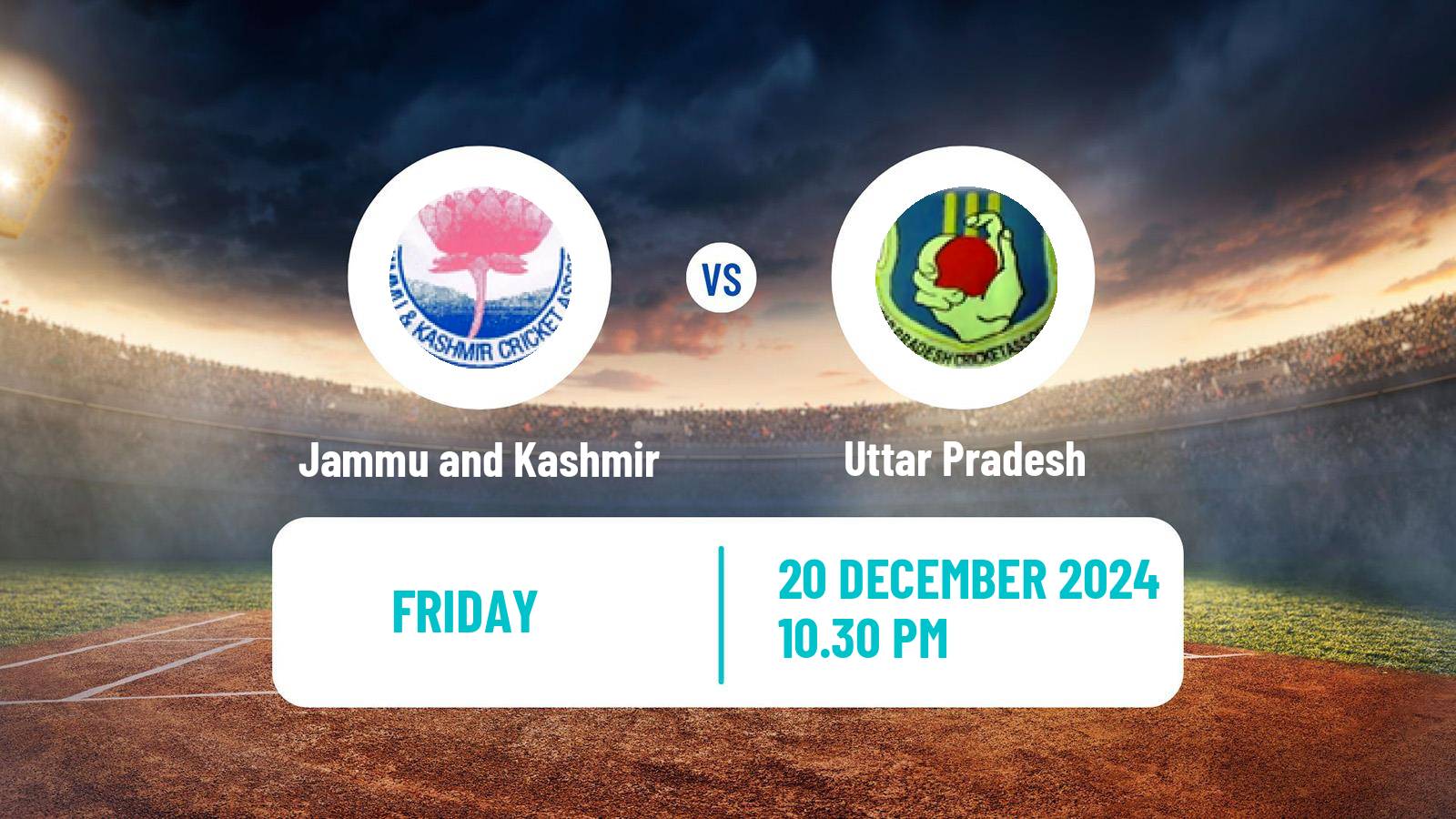 Cricket Vijay Hazare Trophy Jammu and Kashmir - Uttar Pradesh