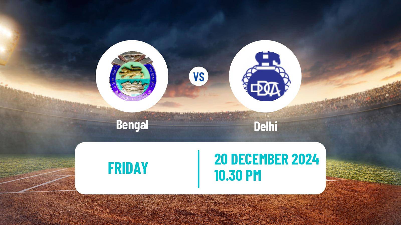 Cricket Vijay Hazare Trophy Bengal - Delhi