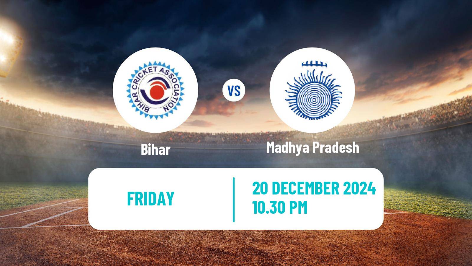 Cricket Vijay Hazare Trophy Bihar - Madhya Pradesh