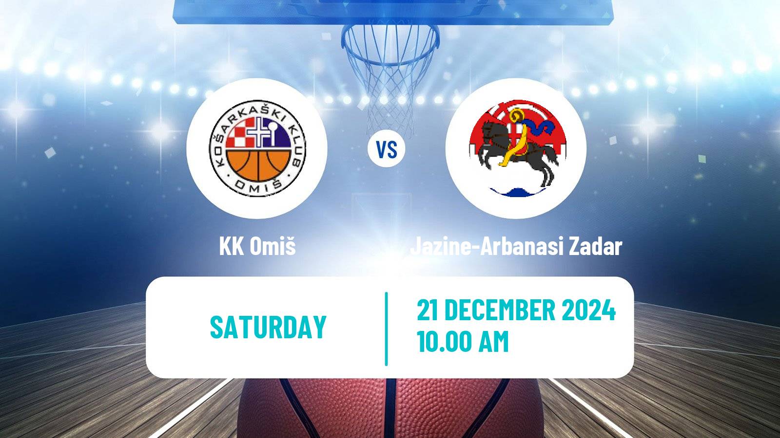 Basketball Croatian Prva Liga Basketball Omiš - Jazine-Arbanasi Zadar