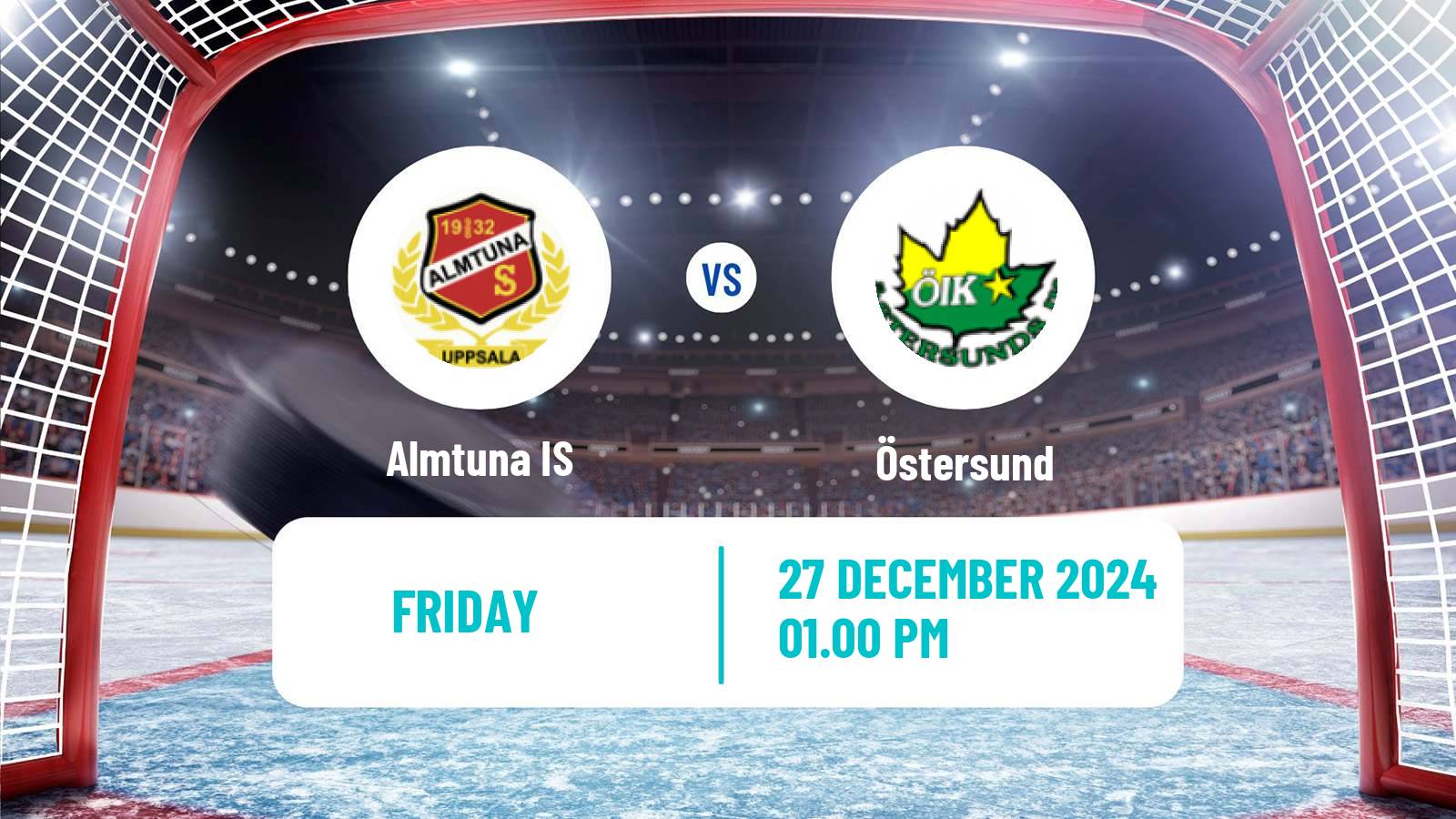 Hockey Swedish Hockey Allsvenskan Almtuna IS - Östersund