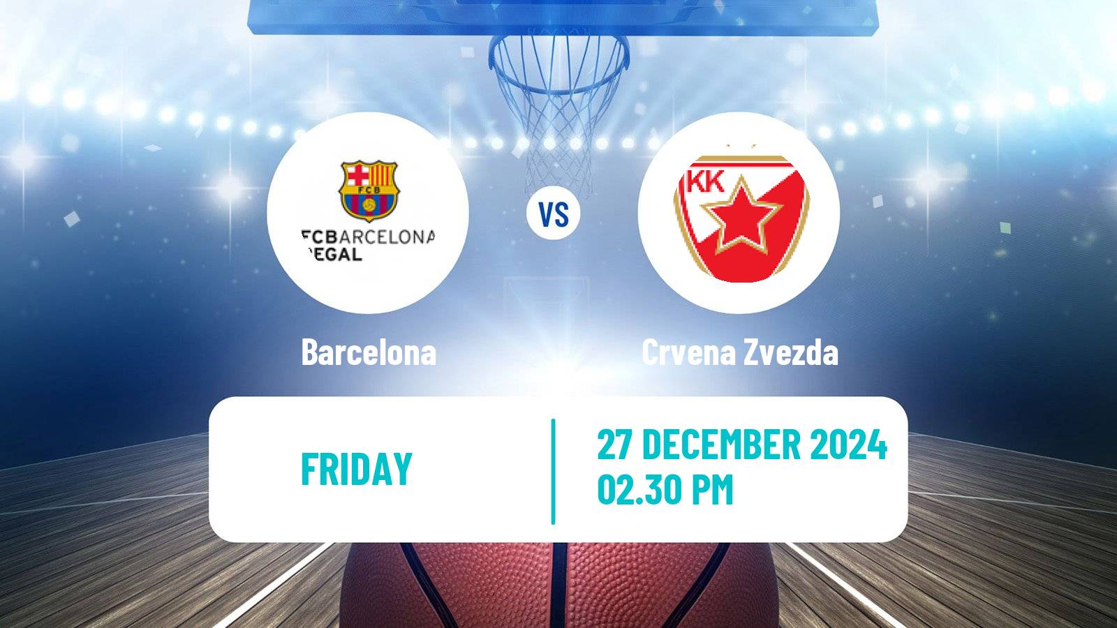 Basketball Euroleague Barcelona - Crvena Zvezda