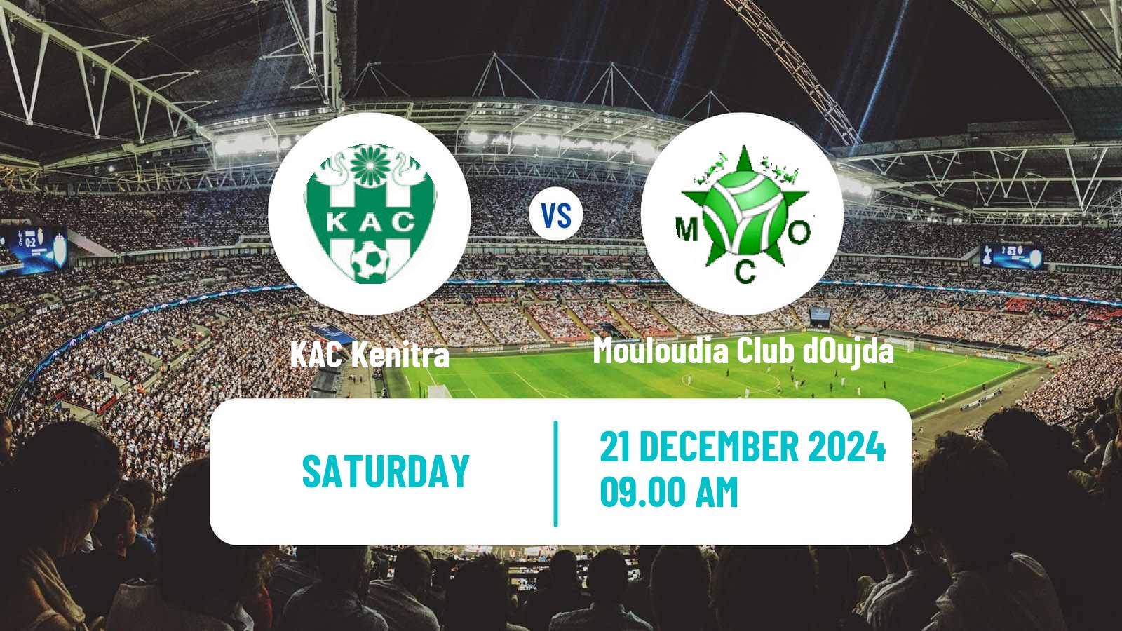 Soccer Moroccan Botola 2 KAC Kenitra - Mouloudia Club dOujda