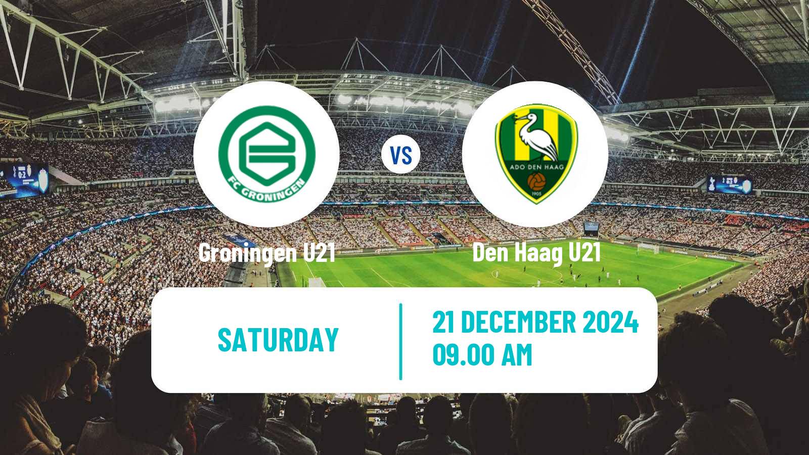 Soccer Dutch Divisie 1 U21 Groningen U21 - Den Haag U21