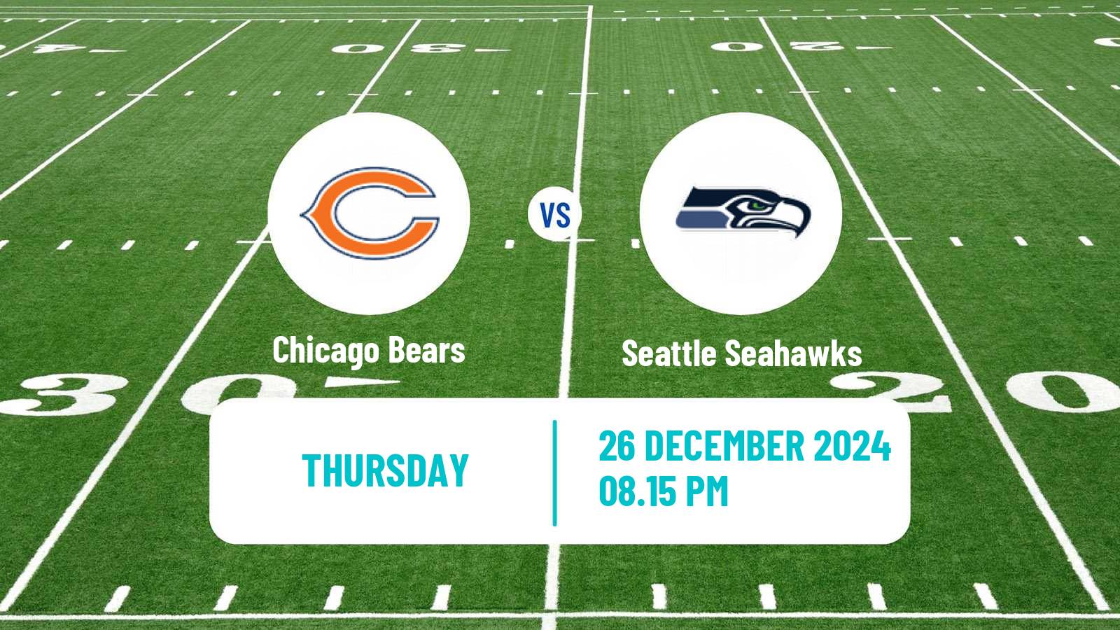 American football NFL Chicago Bears - Seattle Seahawks