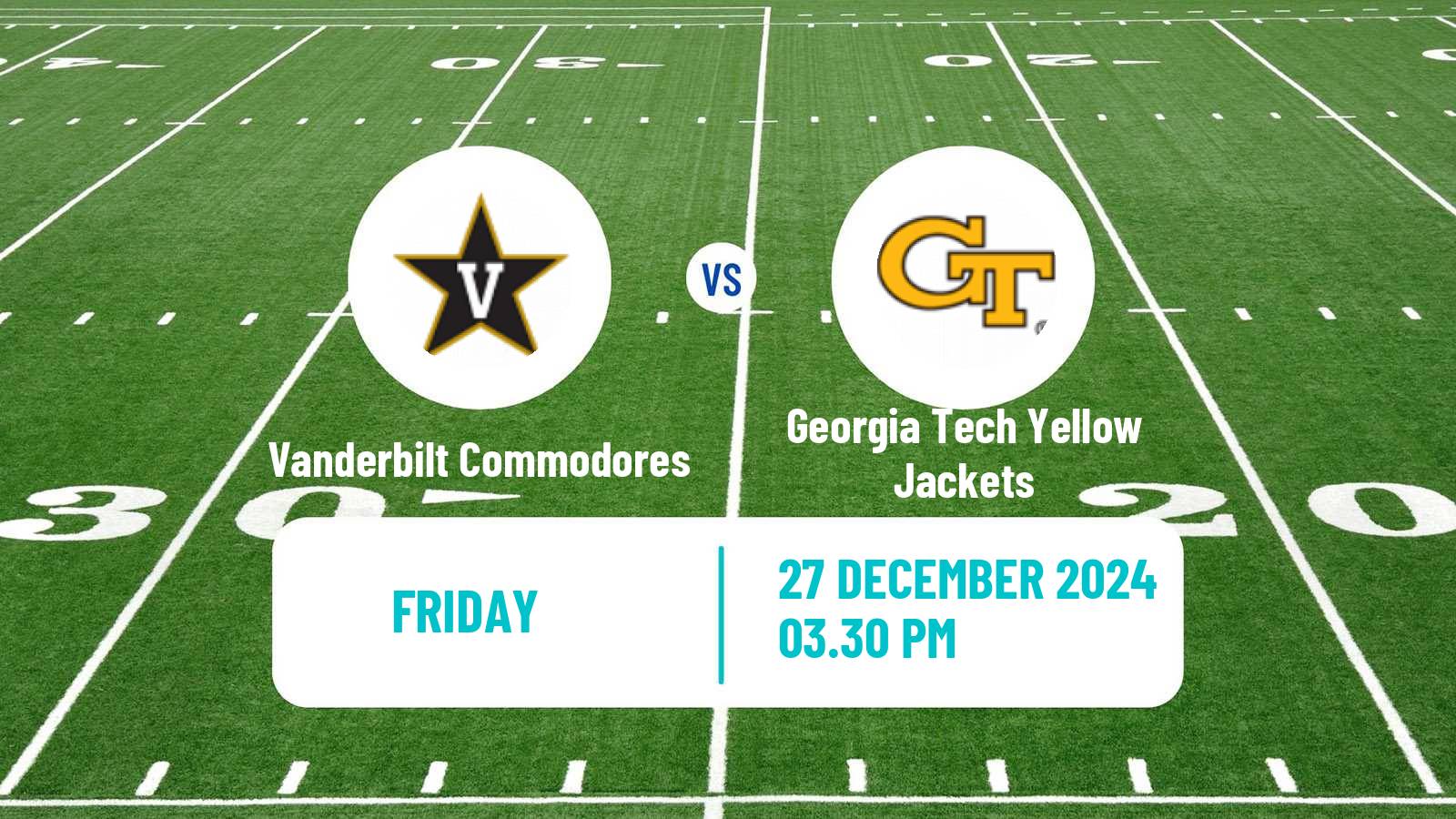 American football NCAA College Football Vanderbilt Commodores - Georgia Tech Yellow Jackets