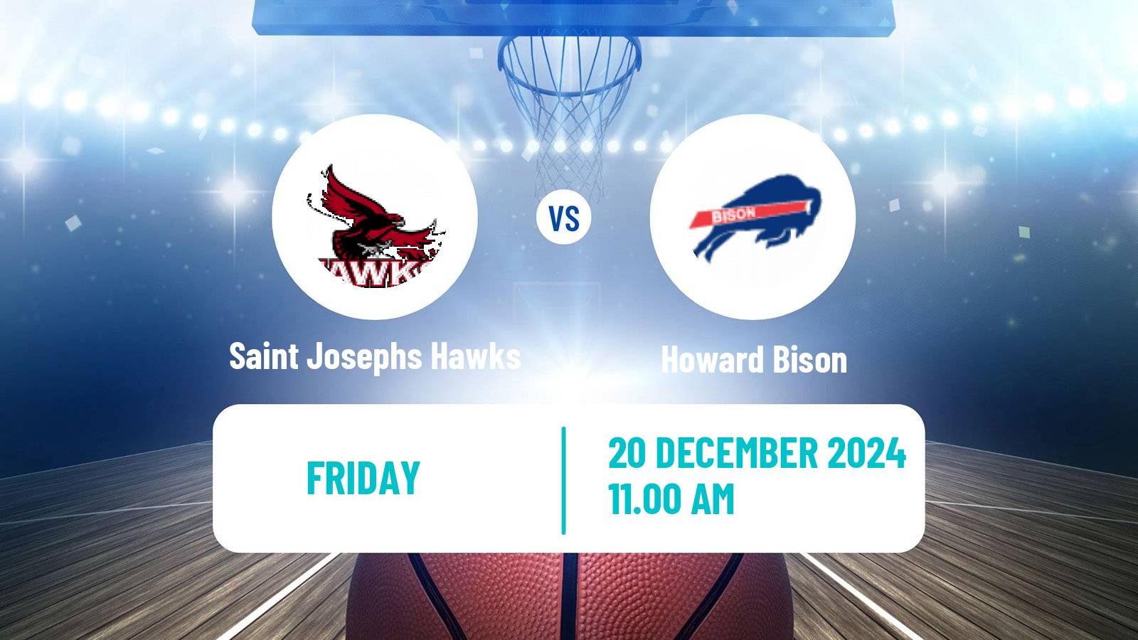 Basketball NCAA College Basketball Women Saint Josephs Hawks - Howard Bison