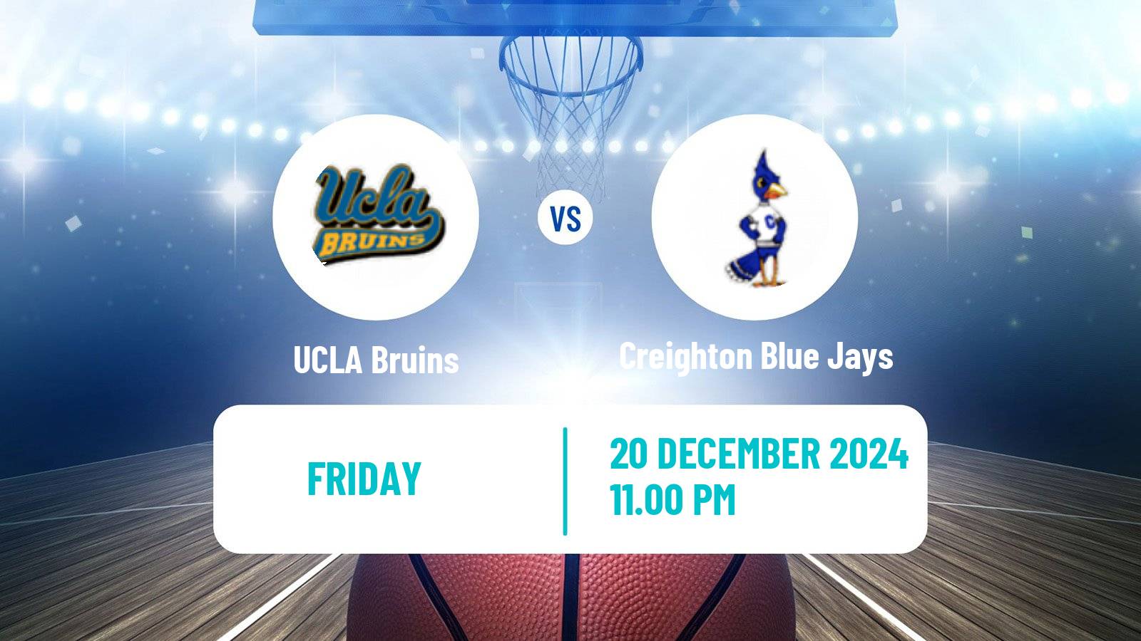 Basketball NCAA College Basketball Women UCLA Bruins - Creighton Blue Jays