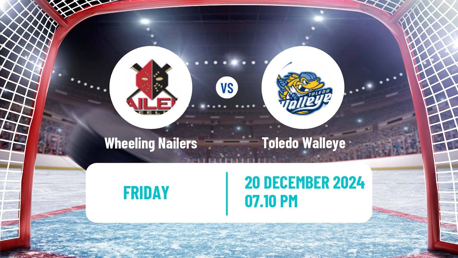 Hockey ECHL Wheeling Nailers - Toledo Walleye