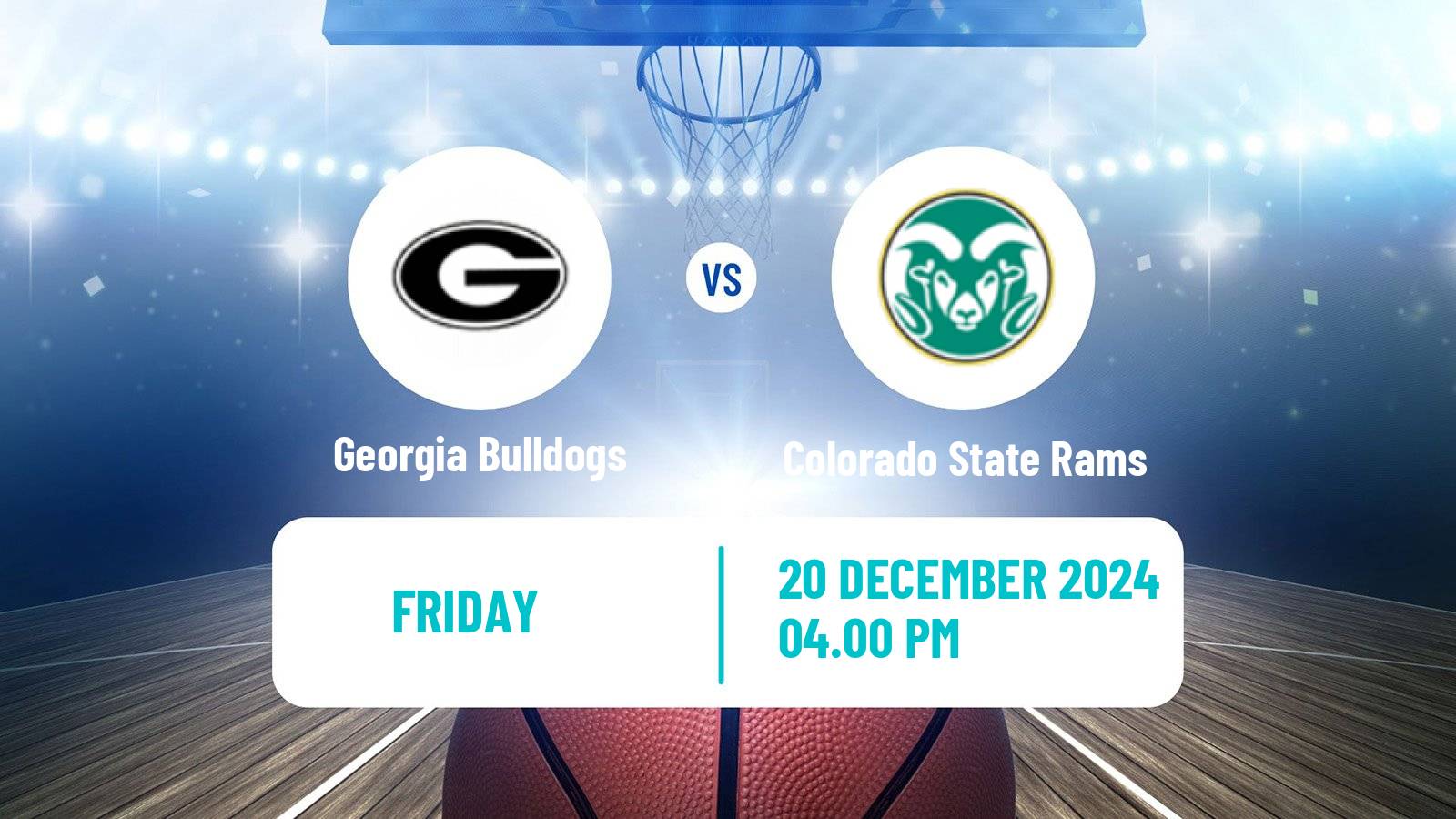 Basketball NCAA College Basketball Women Georgia Bulldogs - Colorado State Rams