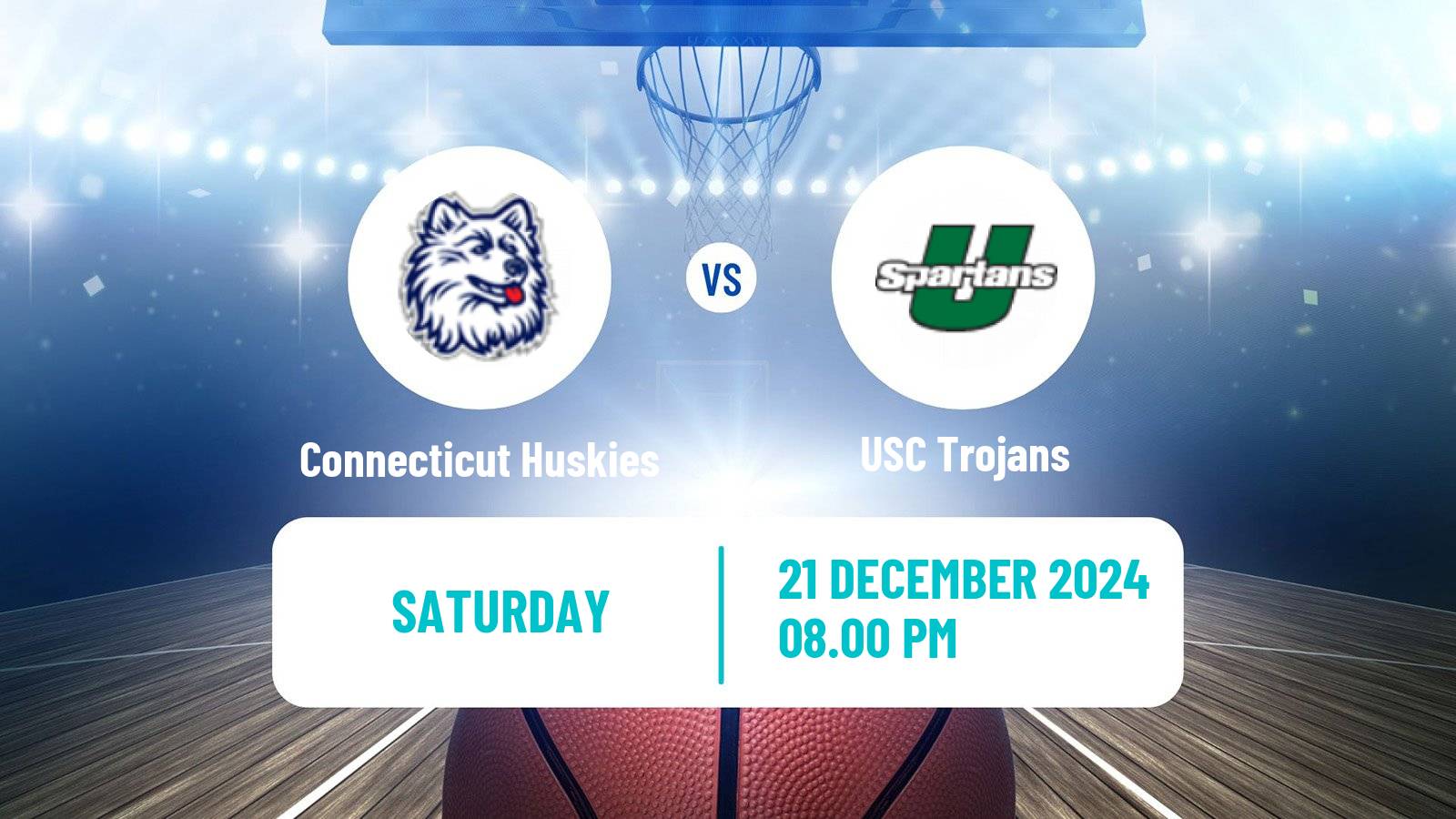 Basketball NCAA College Basketball Women Connecticut Huskies - USC Trojans