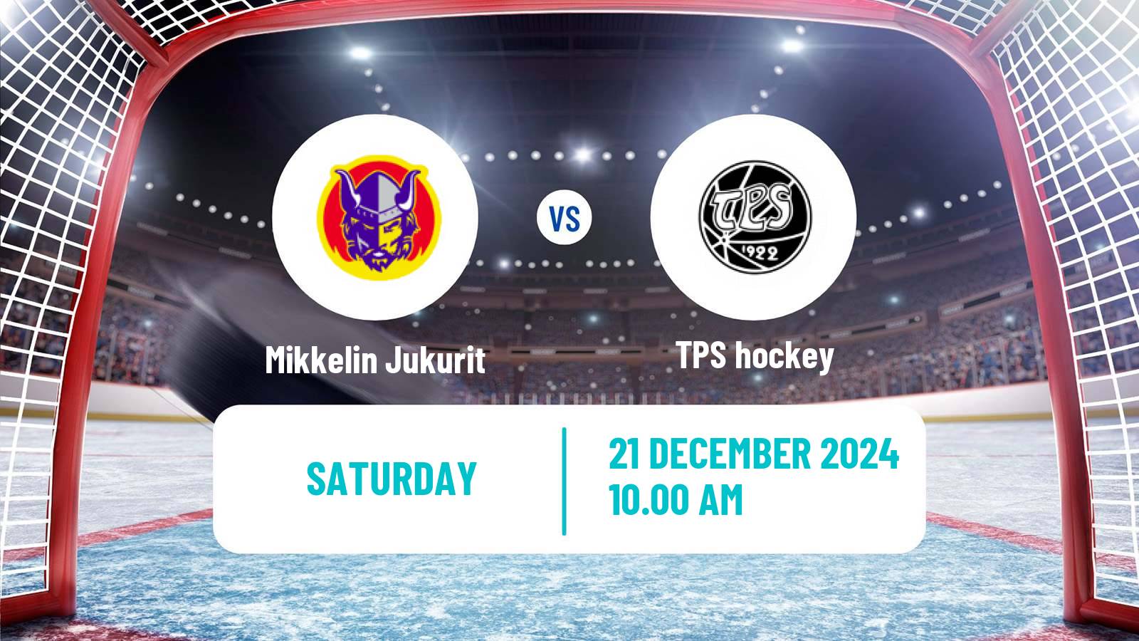 Hockey Finnish SM-liiga Mikkelin Jukurit - TPS