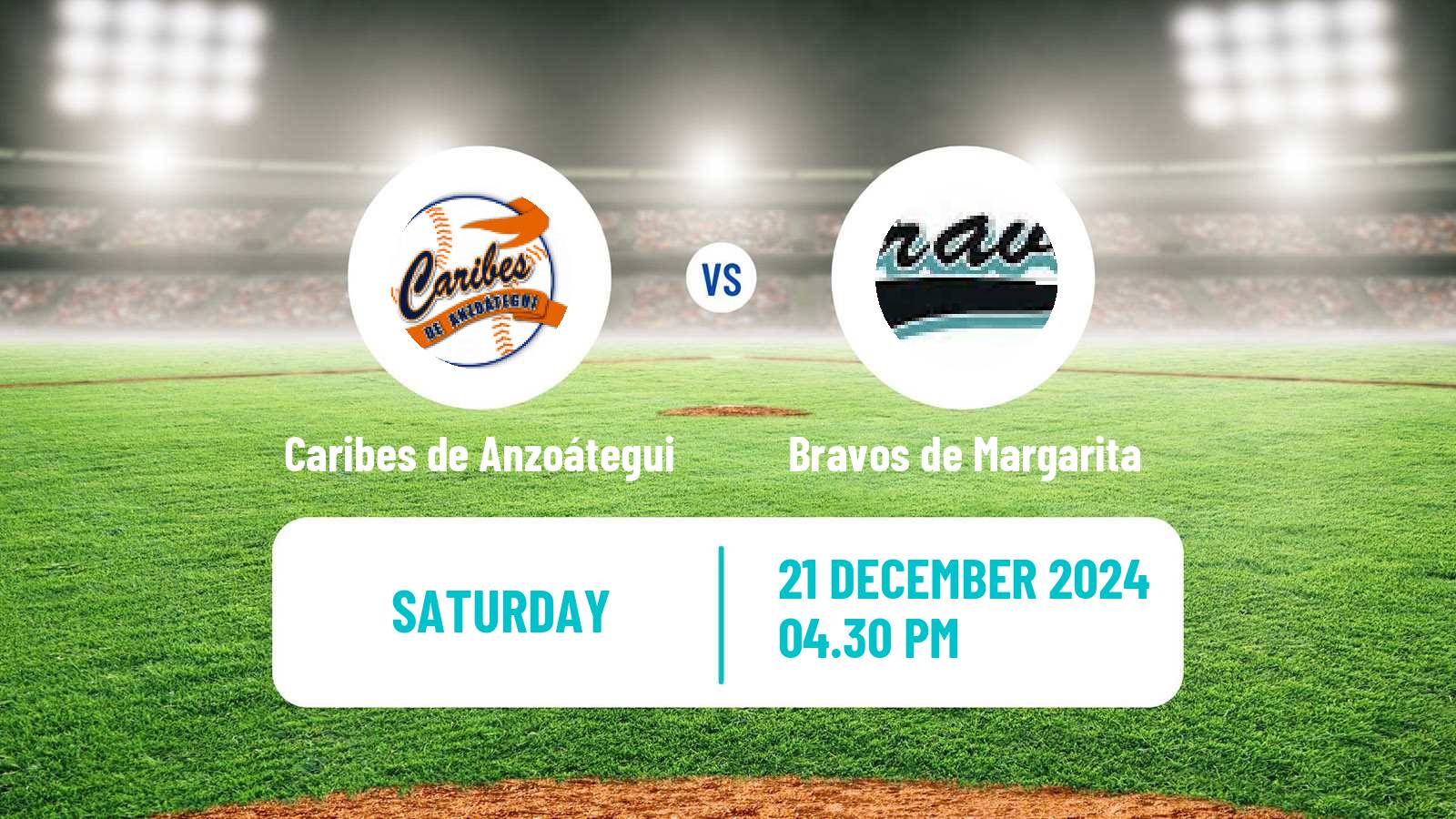 Baseball Venezuelan LVBP Caribes de Anzoátegui - Bravos de Margarita