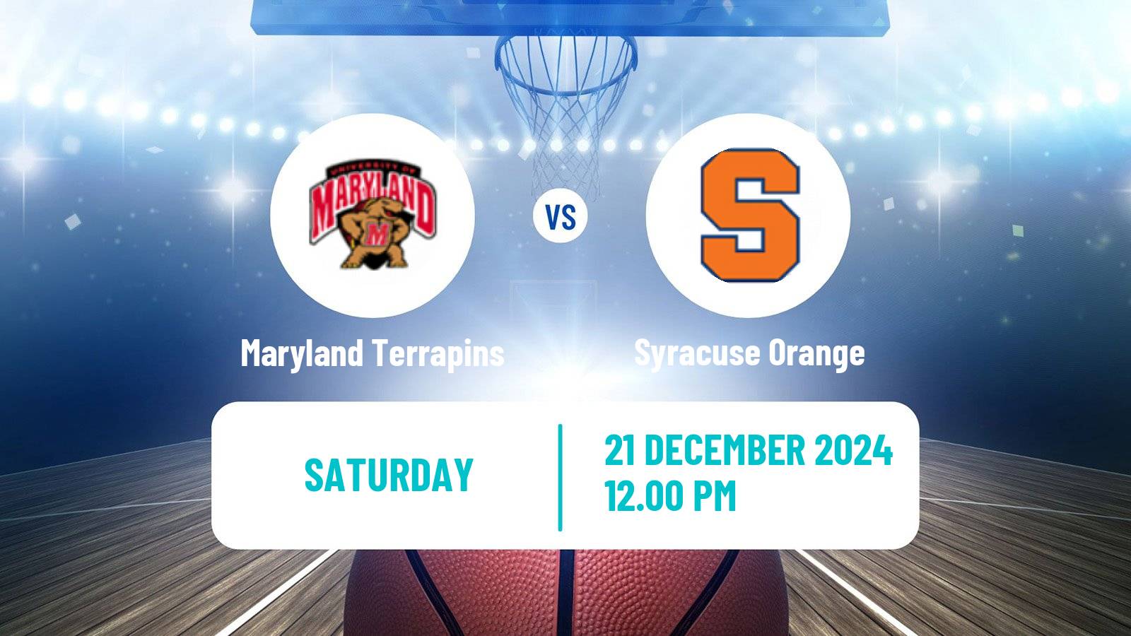 Basketball NCAA College Basketball Maryland Terrapins - Syracuse Orange