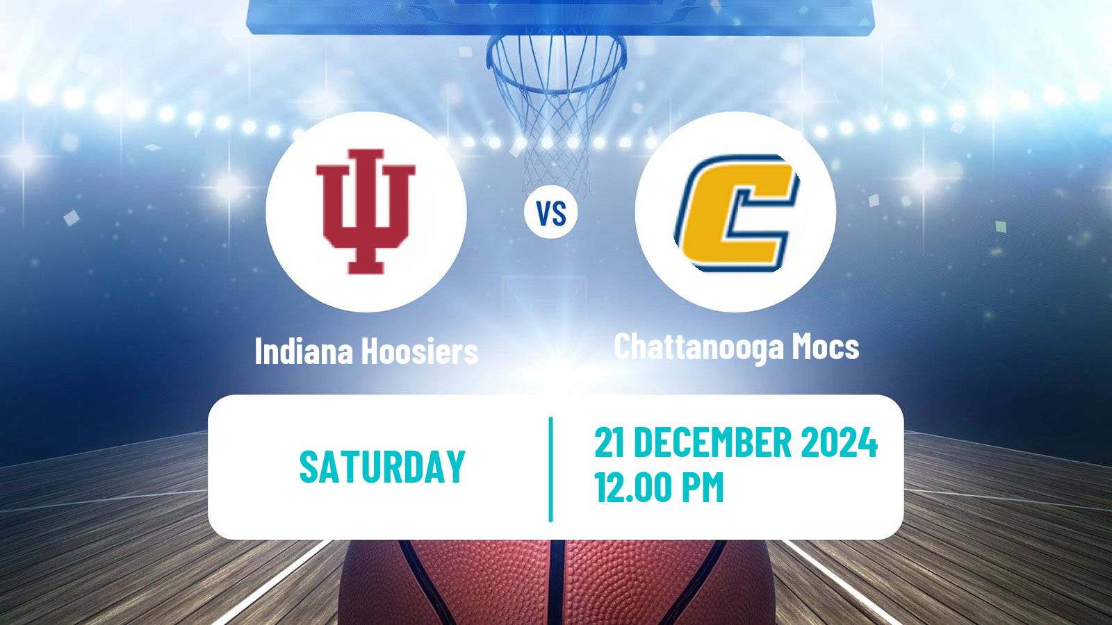 Basketball NCAA College Basketball Indiana Hoosiers - Chattanooga Mocs