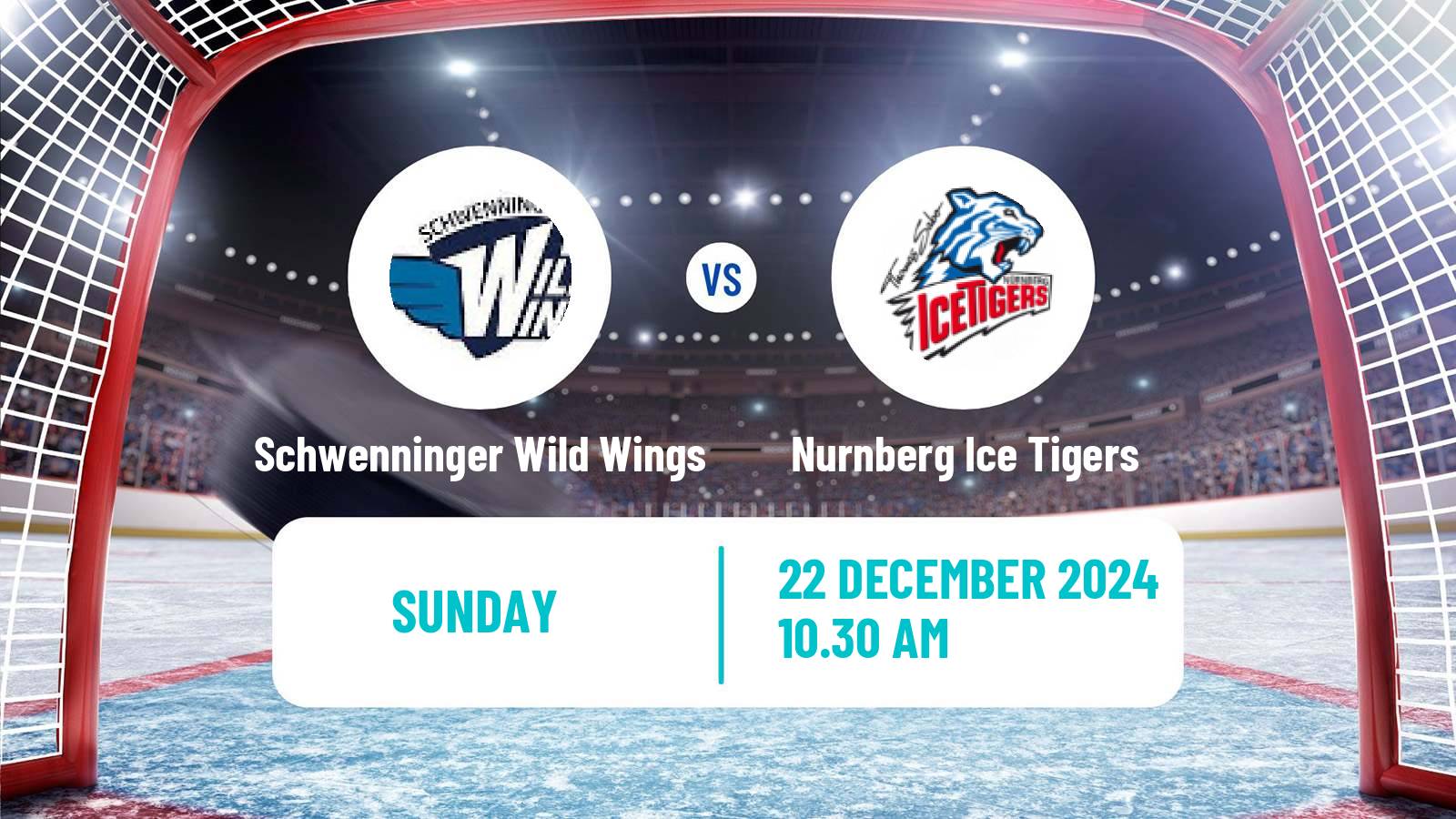 Hockey German Ice Hockey League Schwenninger Wild Wings - Nurnberg Ice Tigers