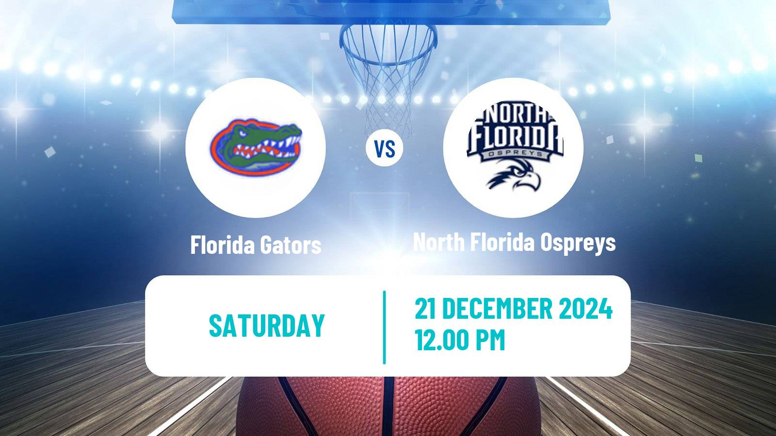 Basketball NCAA College Basketball Florida Gators - North Florida Ospreys