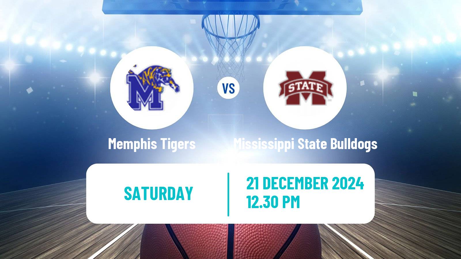 Basketball NCAA College Basketball Memphis Tigers - Mississippi State Bulldogs