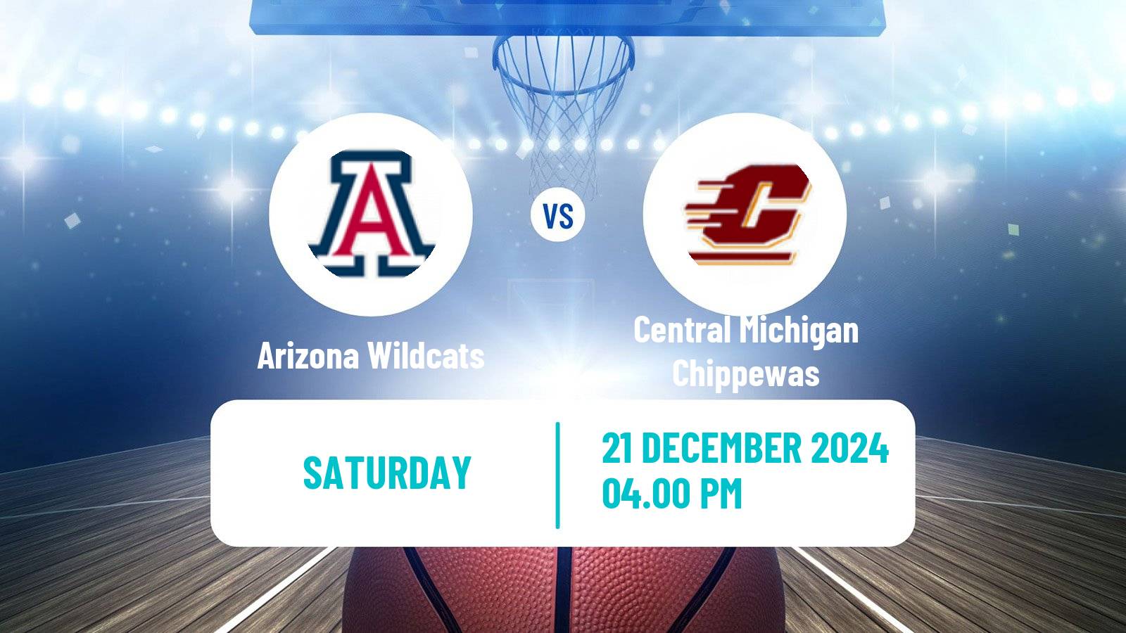 Basketball NCAA College Basketball Arizona Wildcats - Central Michigan Chippewas