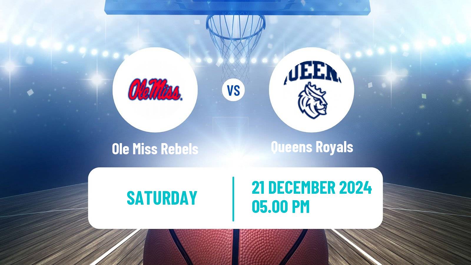 Basketball NCAA College Basketball Ole Miss Rebels - Queens Royals