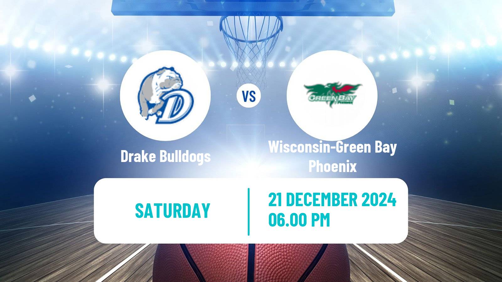 Basketball NCAA College Basketball Drake Bulldogs - Wisconsin-Green Bay Phoenix