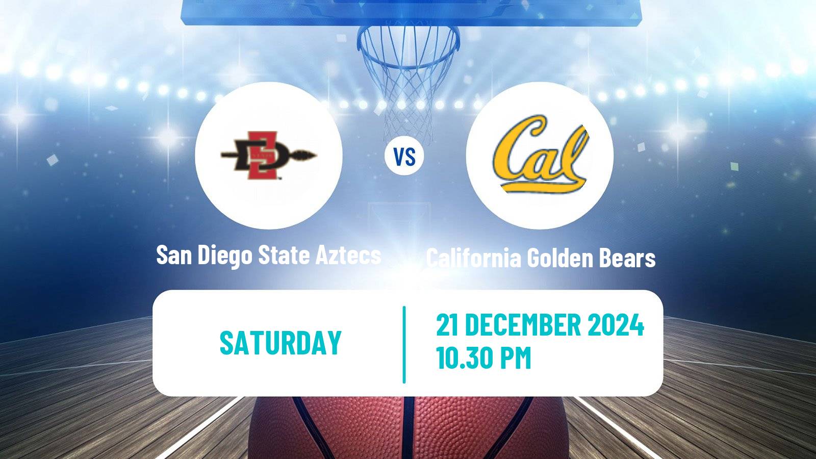 Basketball NCAA College Basketball San Diego State Aztecs - California Golden Bears