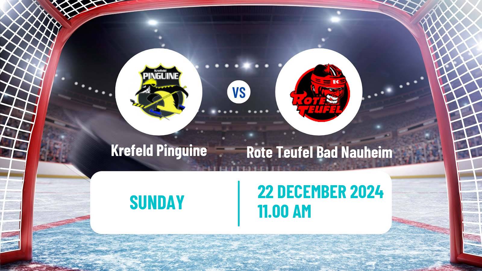 Hockey German DEL2 Krefeld Pinguine - Rote Teufel Bad Nauheim