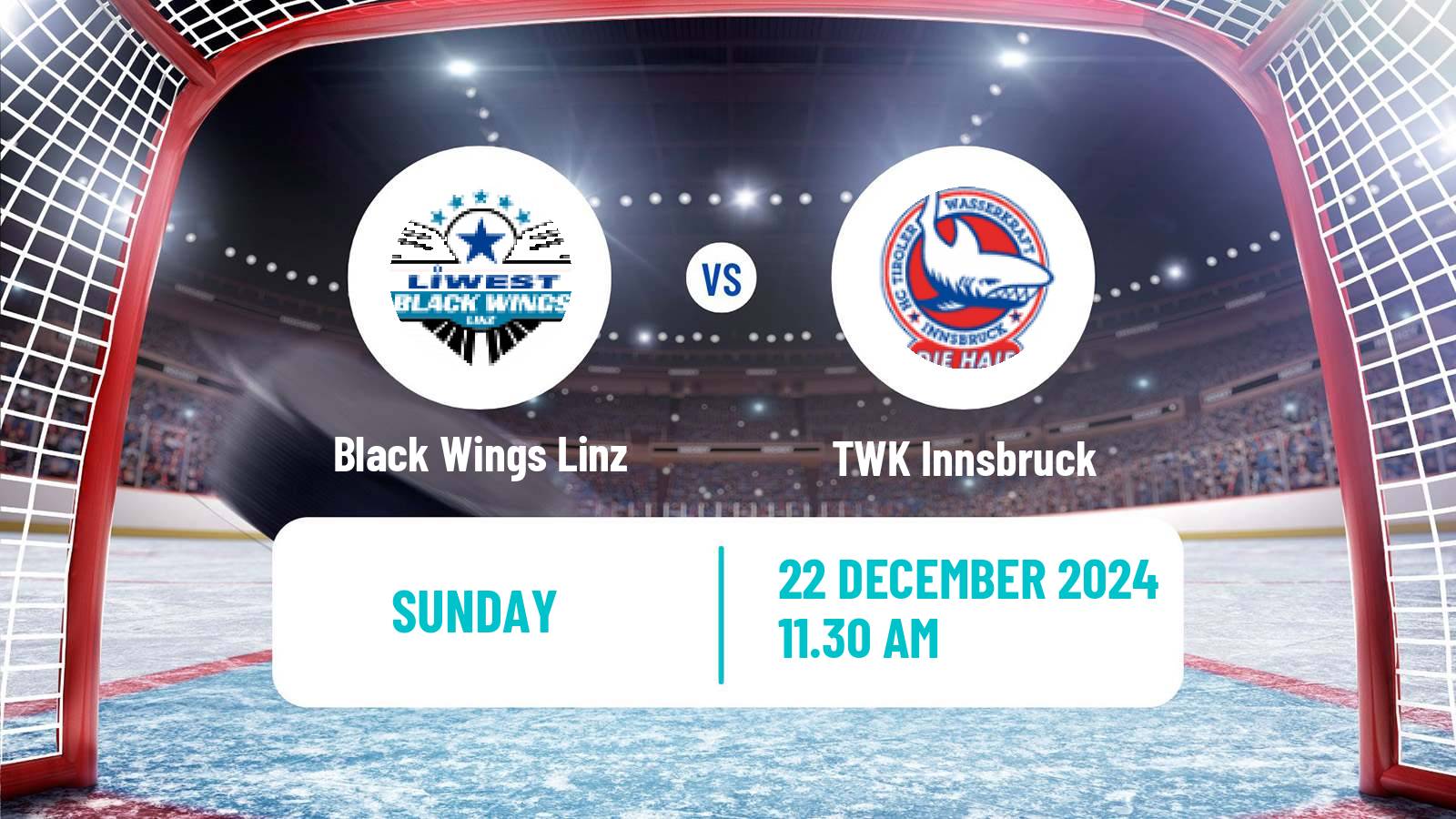 Hockey Austrian Ice Hockey League Black Wings Linz - TWK Innsbruck