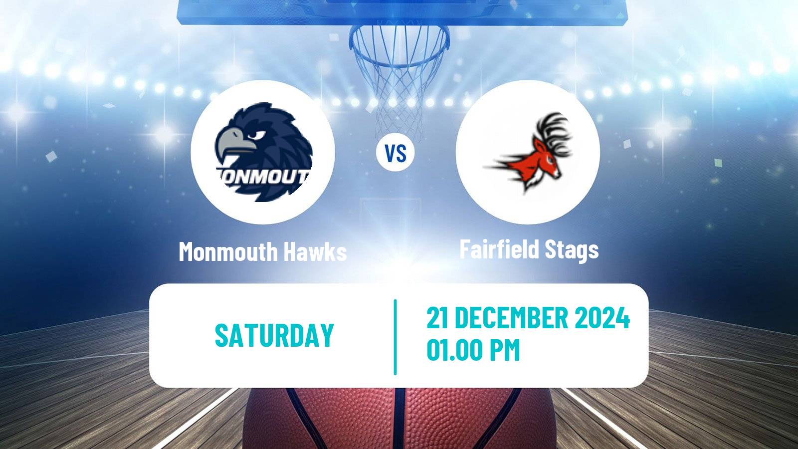 Basketball NCAA College Basketball Monmouth Hawks - Fairfield Stags