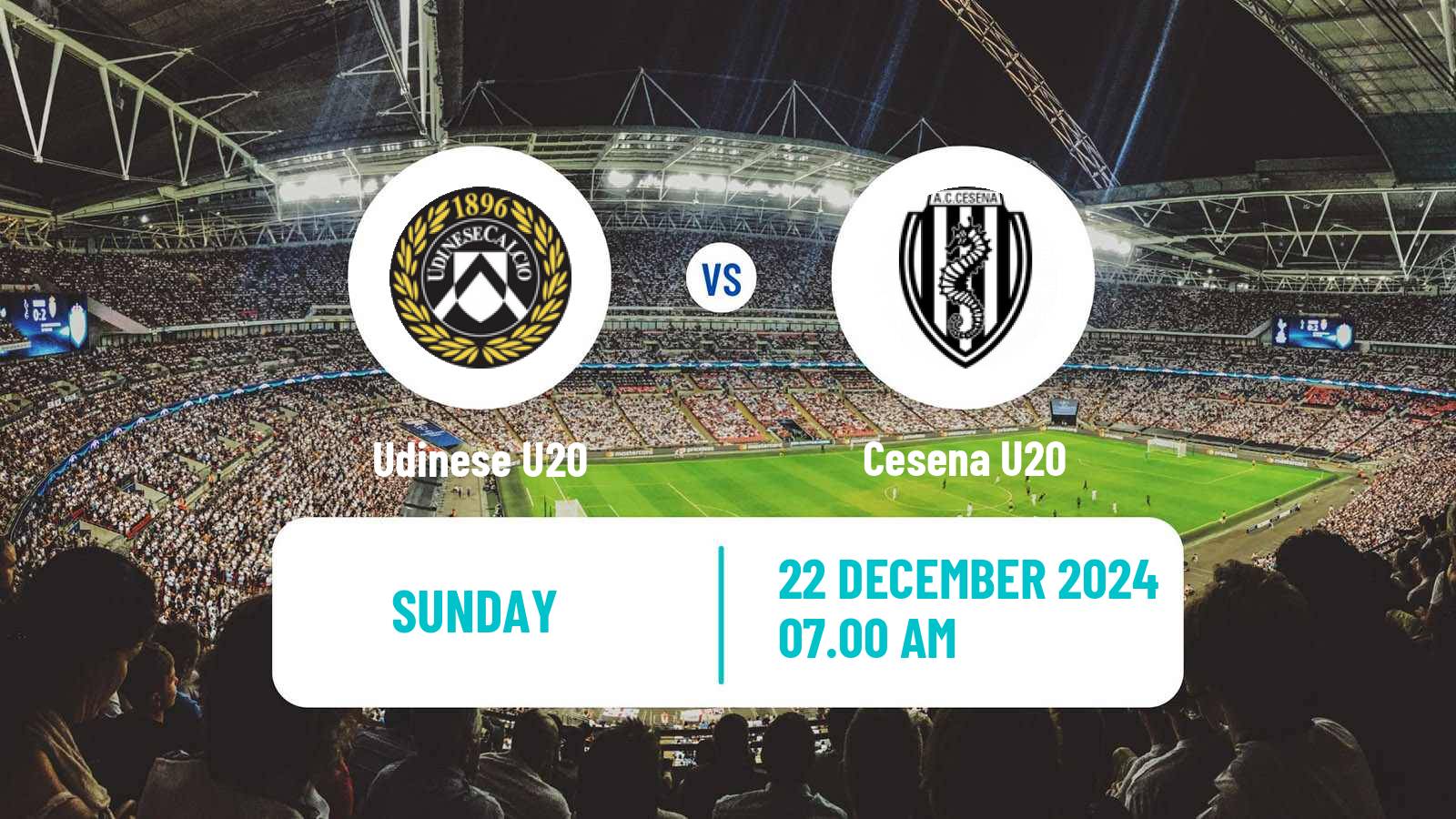 Soccer Italian Primavera 1 Udinese U20 - Cesena U20