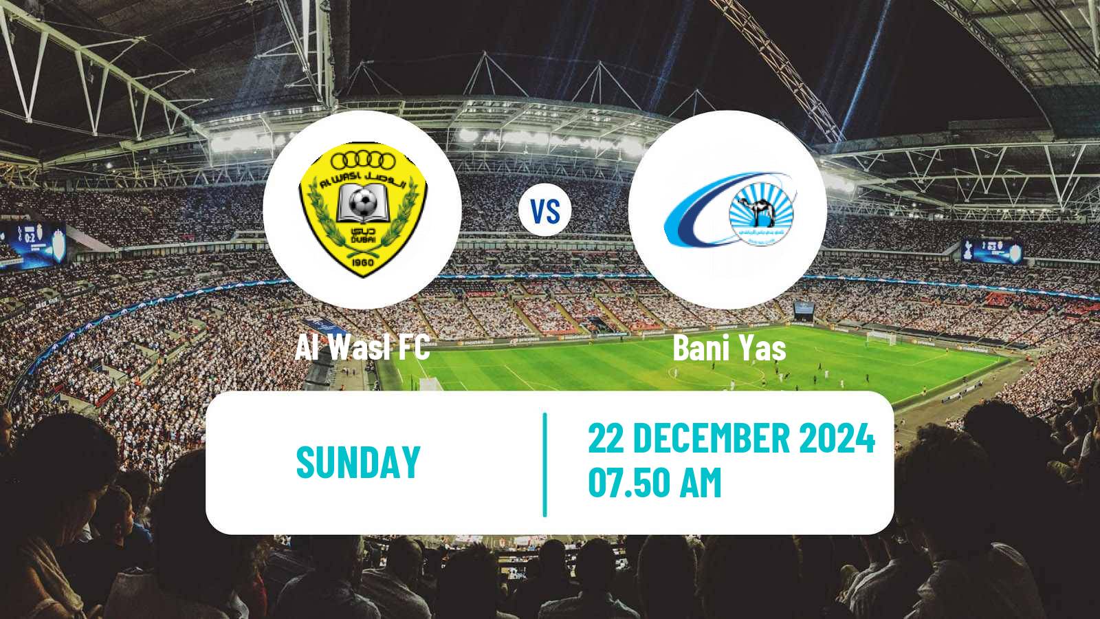 Soccer UAE League Cup Al Wasl - Bani Yas