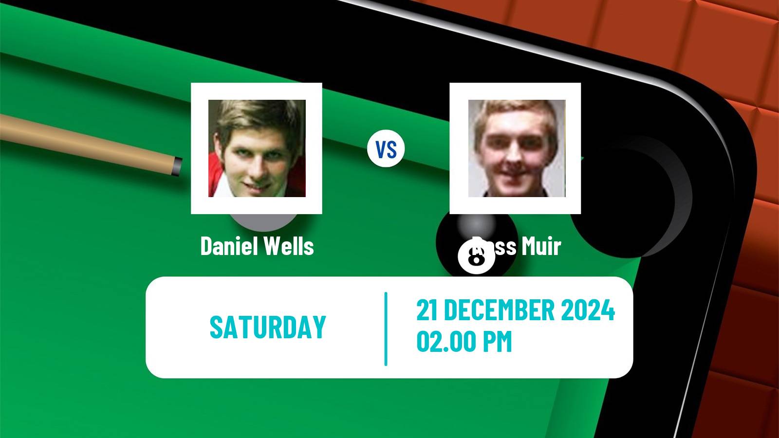 Snooker World Open Daniel Wells - Ross Muir