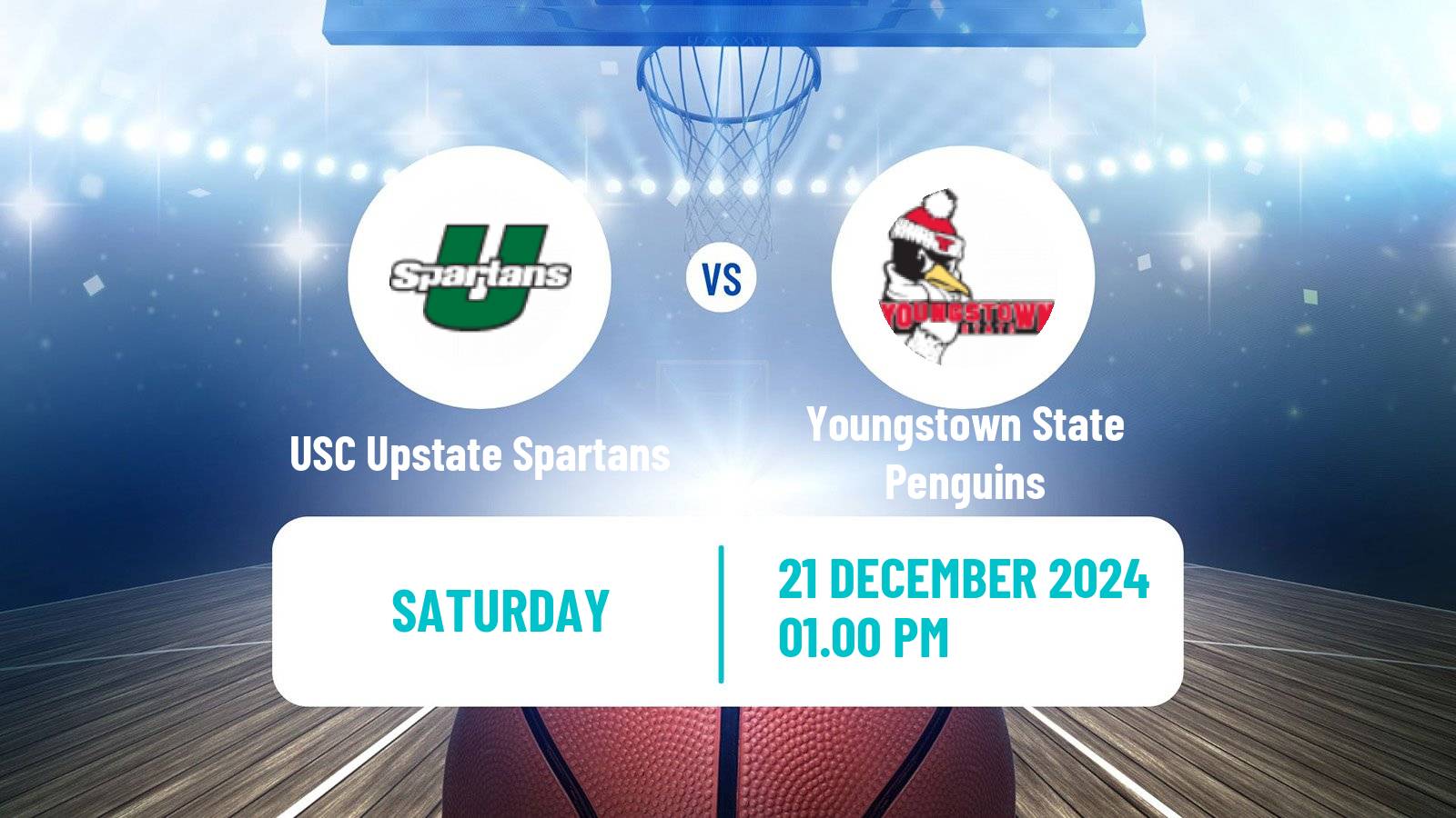 Basketball NCAA College Basketball USC Upstate Spartans - Youngstown State Penguins