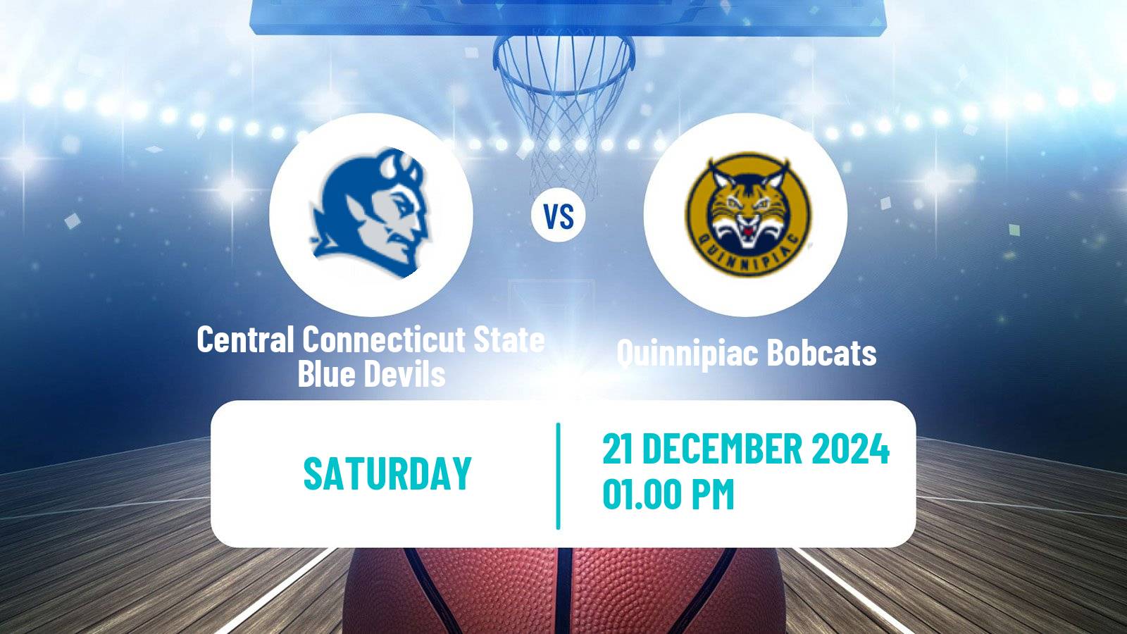 Basketball NCAA College Basketball Central Connecticut State Blue Devils - Quinnipiac Bobcats