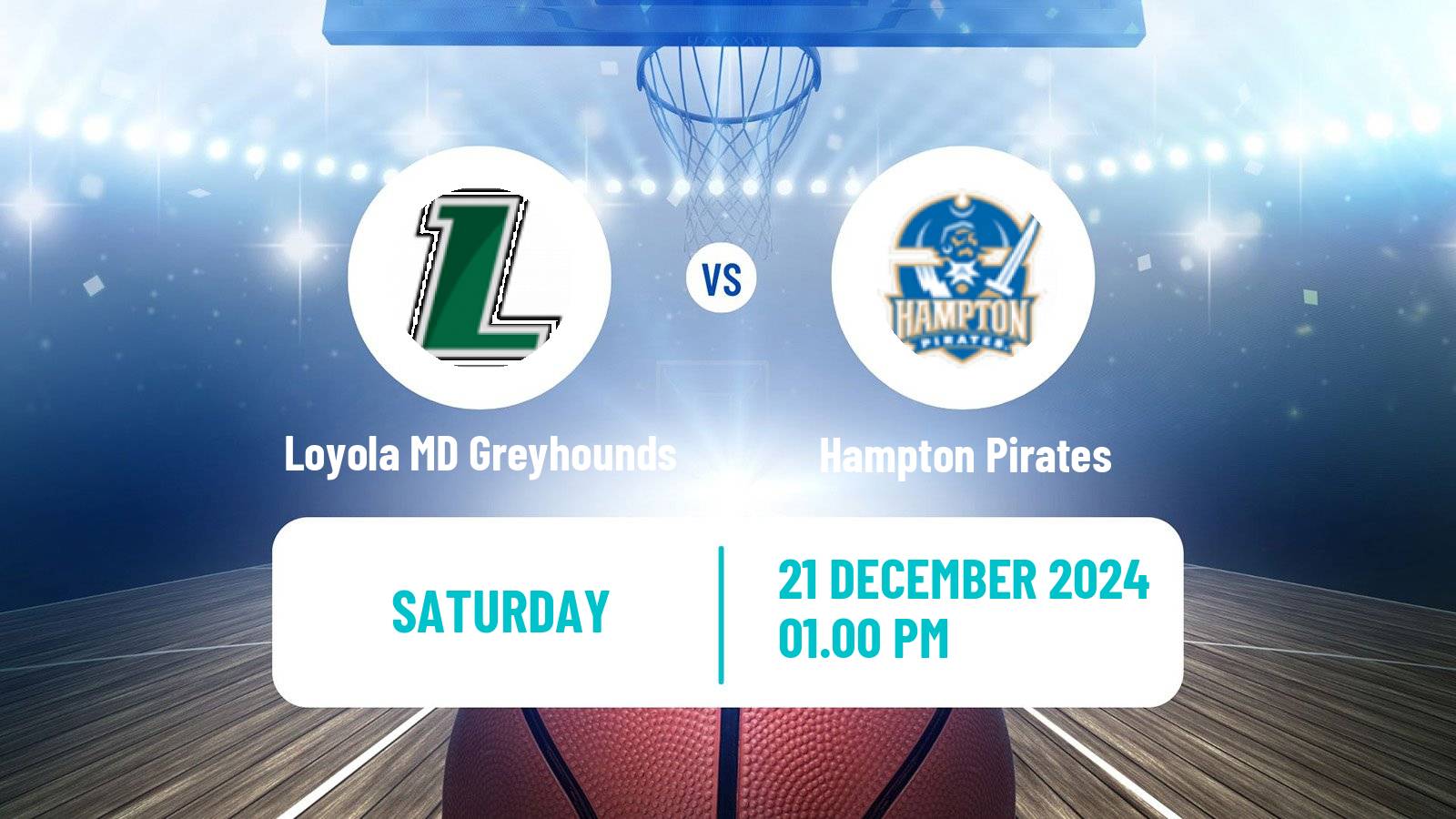 Basketball NCAA College Basketball Loyola MD Greyhounds - Hampton Pirates