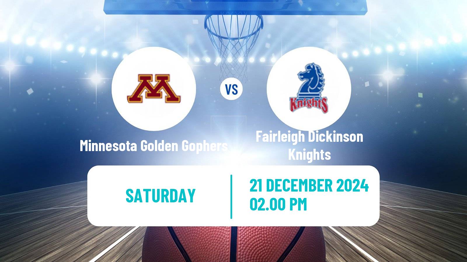 Basketball NCAA College Basketball Minnesota Golden Gophers - Fairleigh Dickinson Knights