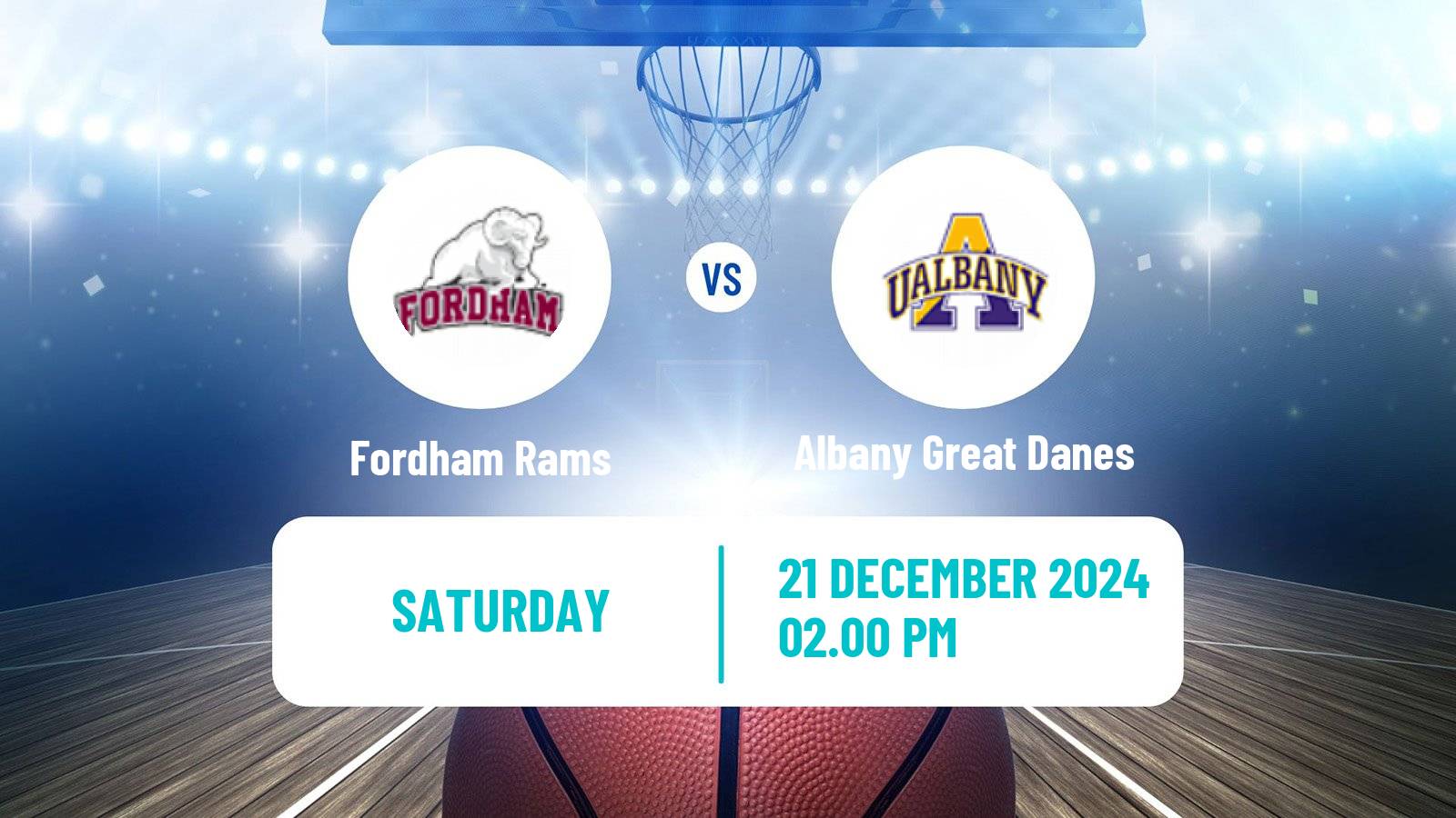 Basketball NCAA College Basketball Fordham Rams - Albany Great Danes