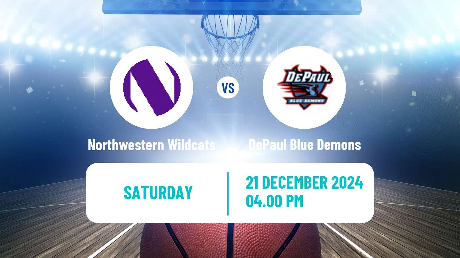 Basketball NCAA College Basketball Northwestern Wildcats - DePaul Blue Demons