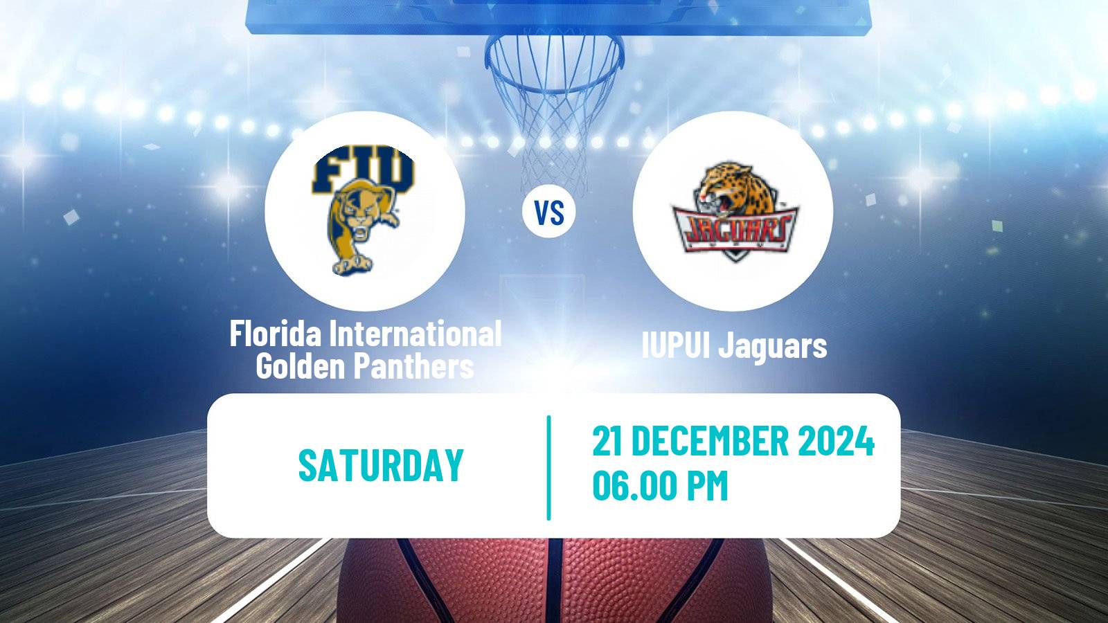 Basketball NCAA College Basketball Florida International Golden Panthers - IUPUI Jaguars