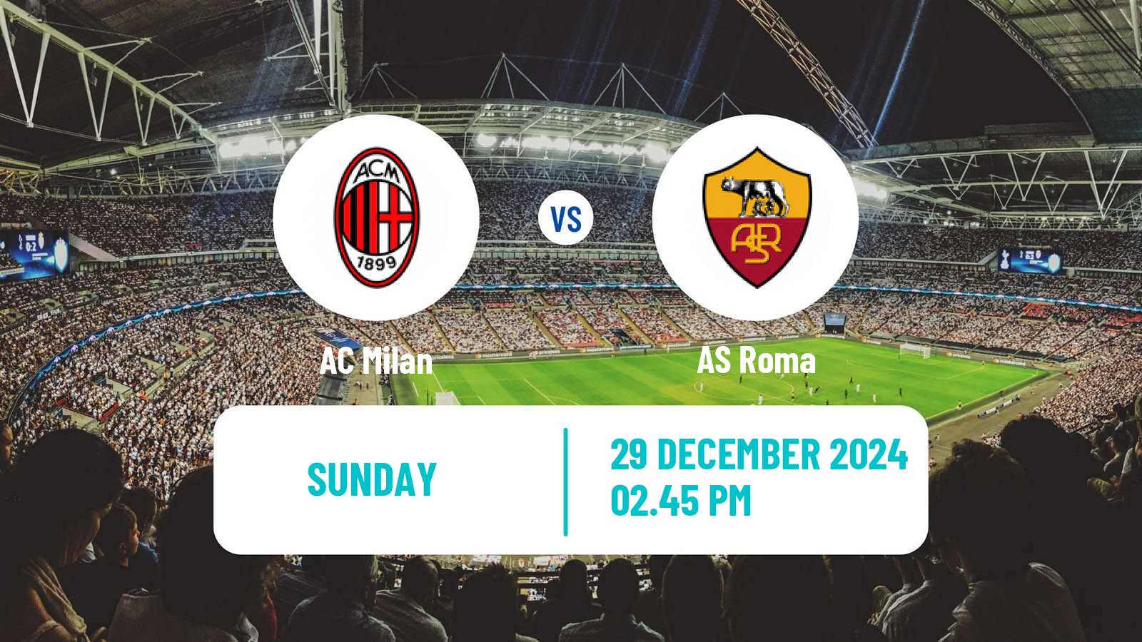 Soccer Italian Serie A Milan - Roma