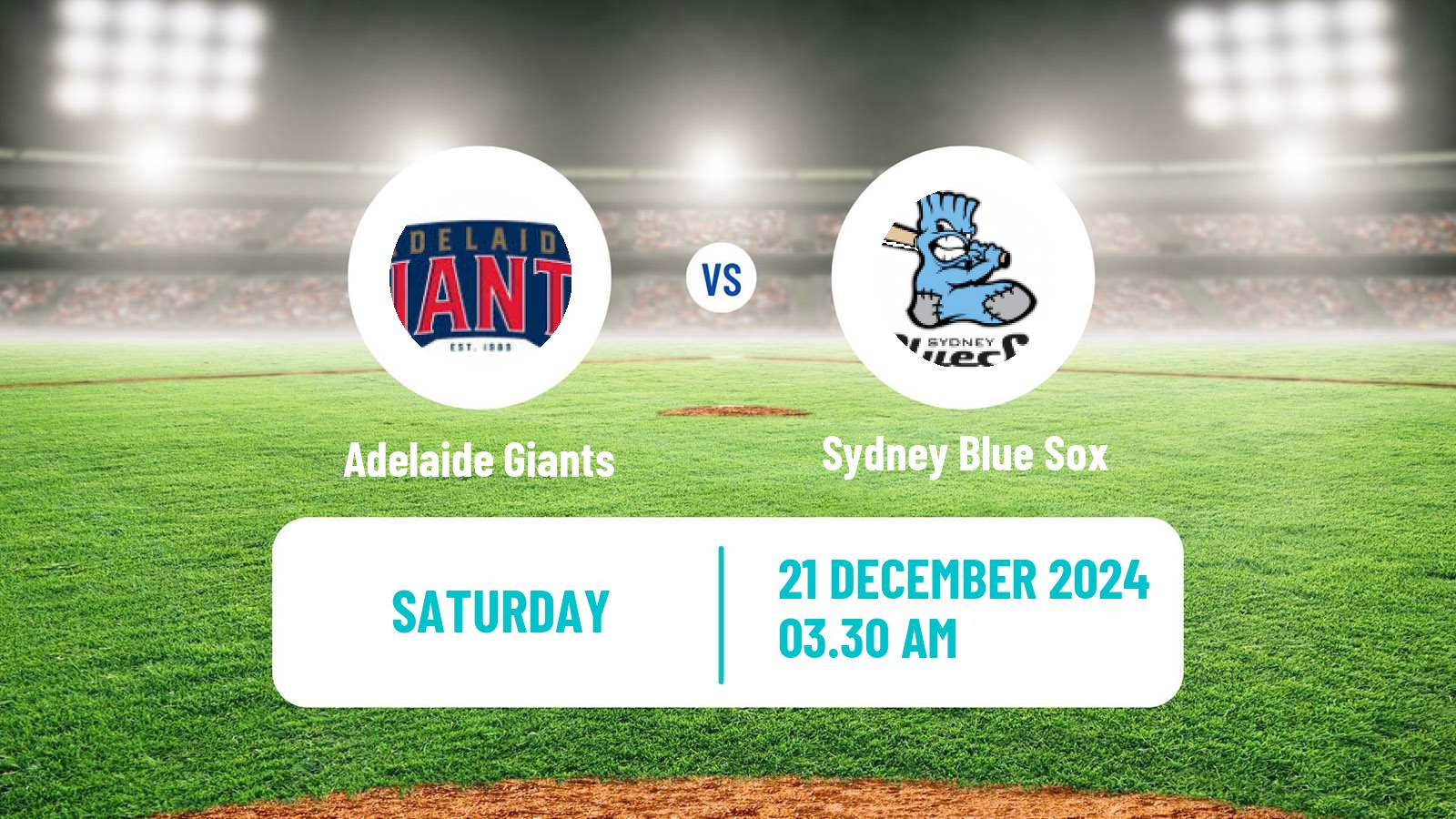 Baseball Australian ABL Adelaide Giants - Sydney Blue Sox