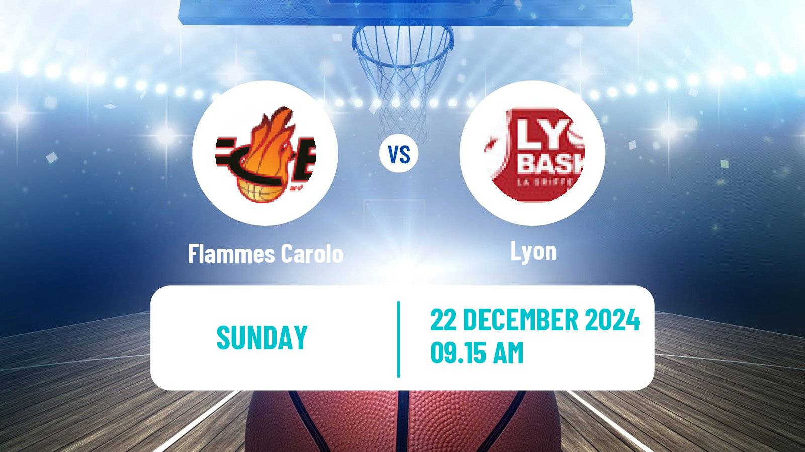 Basketball French LFB Flammes Carolo - Lyon